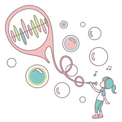 vector illustration of an abstract background with tree