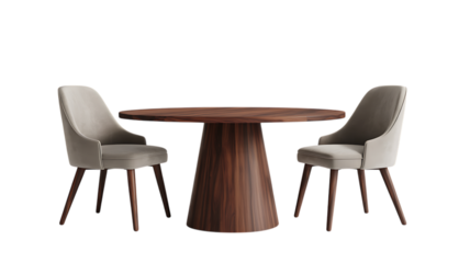 Best dining table and chairs isolated on transparent background
