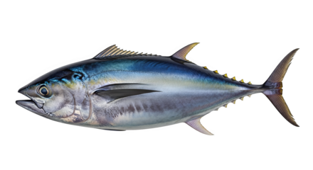 Yellowfin Tuna Fish Detailed Closeup