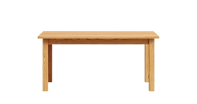 Simple light-colored wooden rectangular table