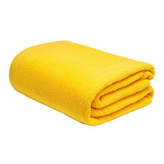 Folded yellow fleece blanket
