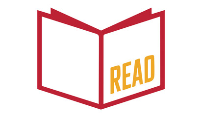 Open Book with the word READ displayed, 

