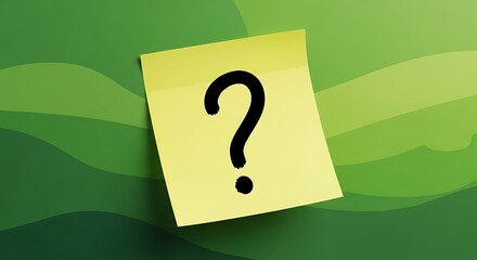 Yellow Sticky Note Question Mark.