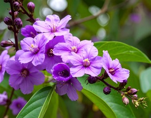 Obraz premium Close-up of vibrant purple flowers