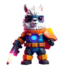 Cool llama in armour