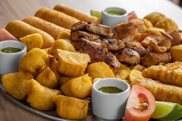 Colombian appetizer platter