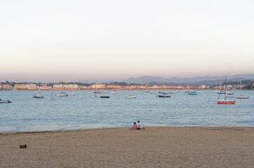 plage et côte de saint jean de luz, dans le pays basque