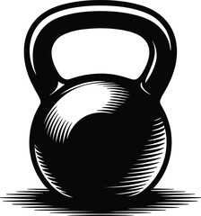 Kettlebell Clipart Illustration – Gym, Fitness, Workout Equipment Design