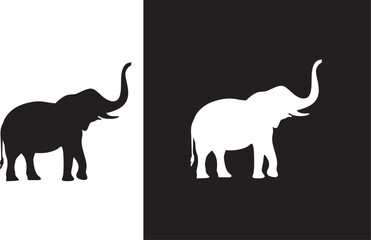 Elegant elephant silhouette graphic for brands seeking a strong, memorable logo or nature-inspired design