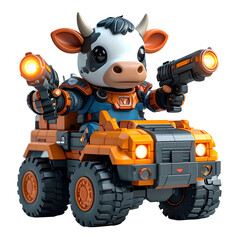 Cow robot vehicle illustration