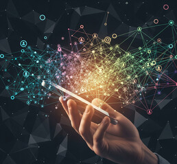 Connexion r&eacute;seaux sociaux sur un t&eacute;l&eacute;phone mobile