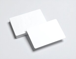 Stack of white cards mockup, presentation for business or personal cards