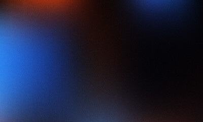 Grainy background noisy blue yellow orange abstract glowing color wave black backdrop vibrant dark banner poster design