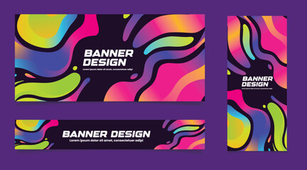 abstract liquid background template design banner
