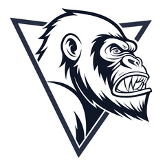 Angry gorilla vector illustration for your design