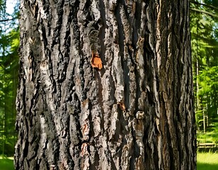 Close-up of a tree trunk's textured bark