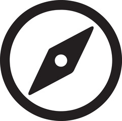 Silhouette compass icon vector isolated design for navigation, direction, travel, and graphic use © Md.Ataullah