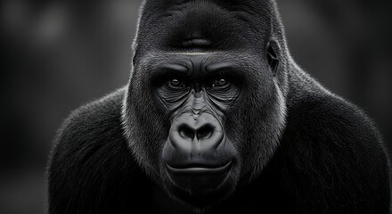 Powerful Gorilla Close Up Portrait.