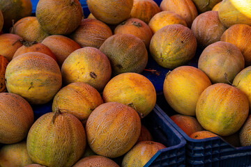 Melons at Göynük market