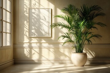 white frame at living room