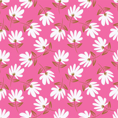 Seamless flowers pattern. Hand draw abstract pattern
