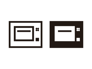 電子レンジのアイコンのセット