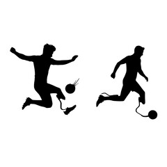 Dynamic soccer players in action silhouettes capture the energy and athleticism of the beautiful game
