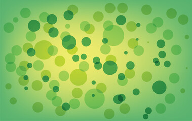 Green Abstract Background with Transparent Circle Pattern and Bubble Effect Featuring Layered Gradient Dots for Fresh Eco Inspired Artwork, Modern Design, and Creative Visual Concepts