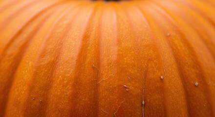 Vibrant orange pumpkin close-up texture perfect for autumn, Halloween, and fall designs