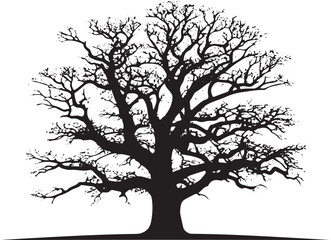 Minimalist Lone Tree Silhouette Vector for World Habitat Day (Oct 2)