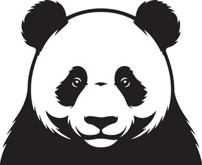 Minimalist Panda Head Silhouette Vector for World Wildlife Day (Oct 4)