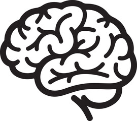 Simple Brain Silhouette Design for Stroke Awareness