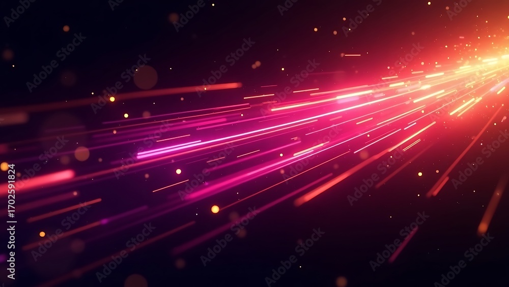 Poster abstract futuristic light beam. a dynamic and glowing light trail with a motion blur effect. a high-
