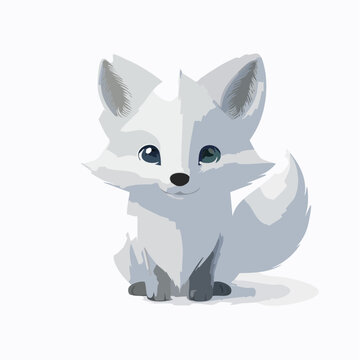 3D niedlicher Polarfuchs