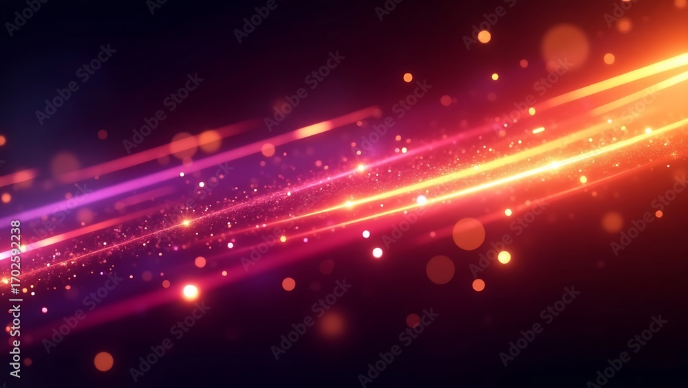 Poster abstract futuristic light beam. a dynamic and glowing light trail with a motion blur effect. a high-
