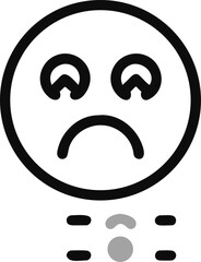 Sad Face Rating Icon