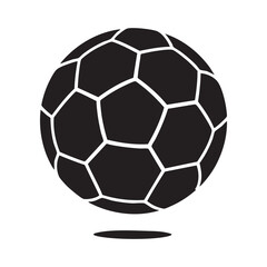 Fototapeta premium Black and White Graphic Soccer Ball Icon