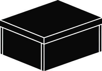 Closed box vector icon.