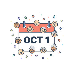 October 1 Celebration Icon
