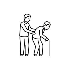 Senior Volunteer Helping