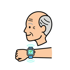 Elder with Smartwatch