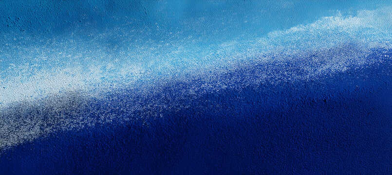 An abstract image of blue gradient layers, suggestive of the ocean. The waves are rendered in a soft, textured style
