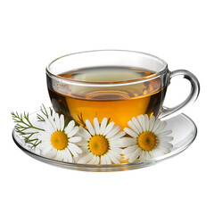 Soothing herbal tea blend isolated on transparent background