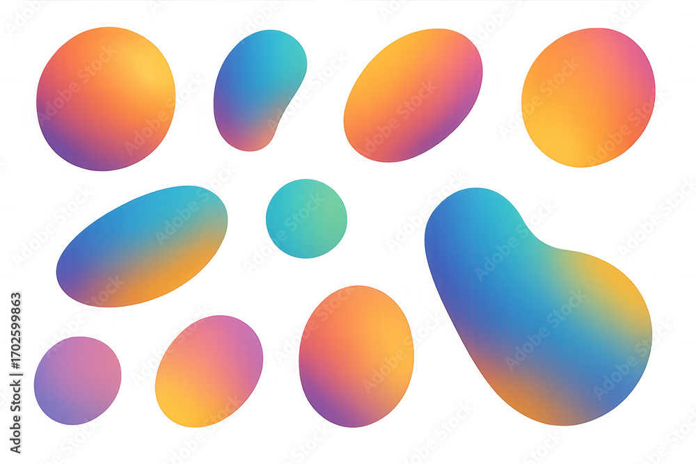 Aufkleber modern abstract design elements with vibrant colors blending seamlessly, perfect for adding a touch 