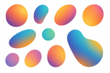 Modern abstract design elements with vibrant colors blending seamlessly, perfect for adding a touch of creativity to any project