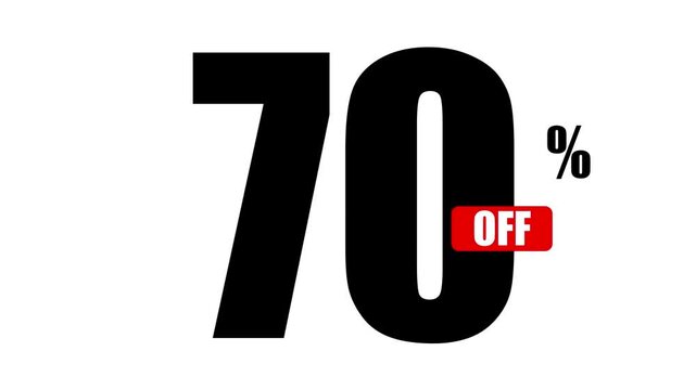 Dynamic 70 percent off discount animation video template