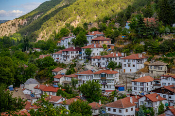 Naklejka premium Hillside houses of Göynük