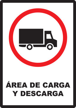 R&oacute;tulo para establecimiento comercial &aacute;rea de carga y descarga de mercader&iacute;a