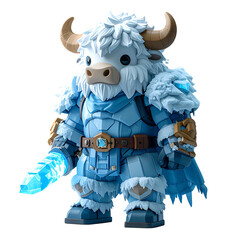 Cute armored yeti figure