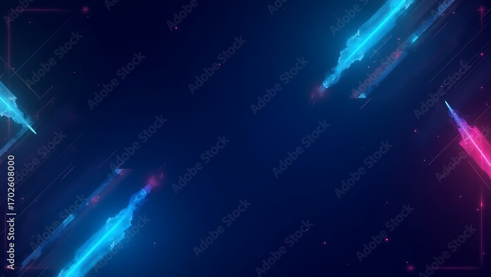 Poster abstract blue and pink light streaks. a dynamic futuristic background with motion blur for technolog